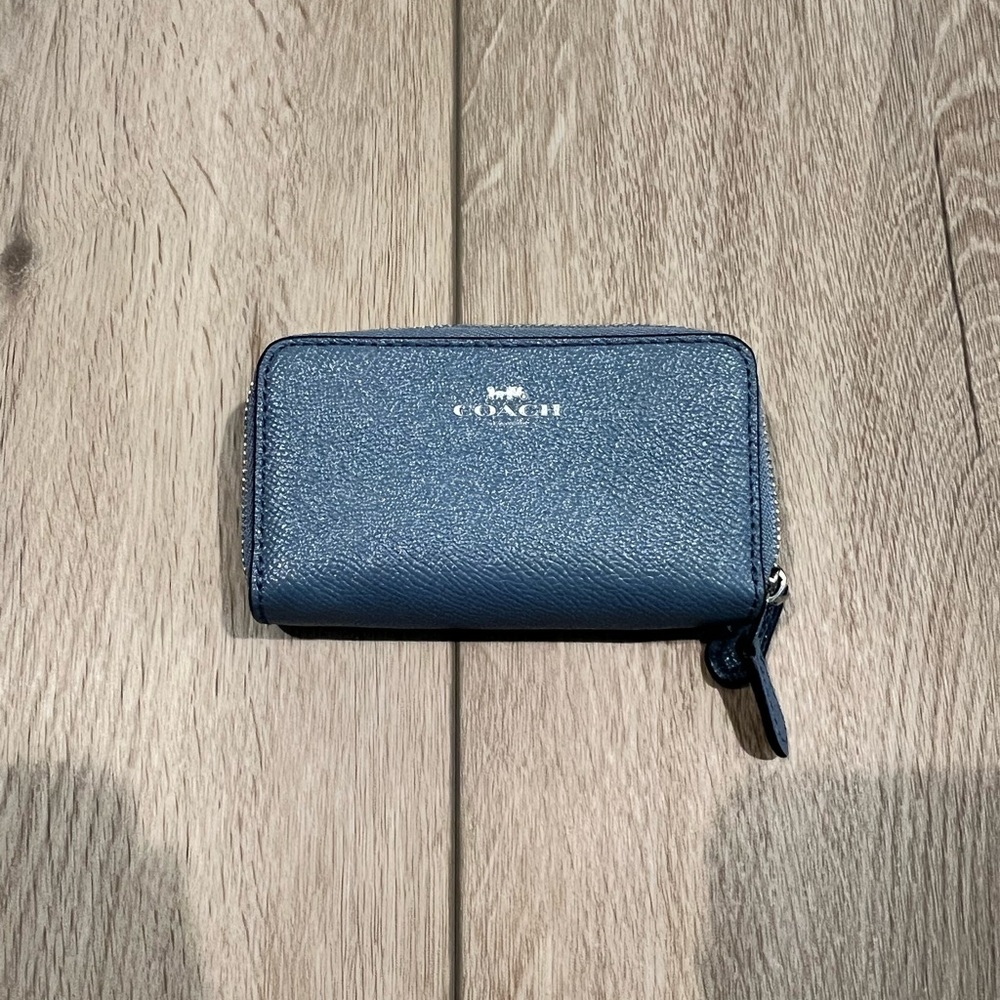 Coach Blue Leather Wallet